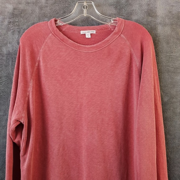 James Perse Sweatshirt Men's Size 3 Large Magenta Supima Cotton lightweight Soft - Picture 1 of 13